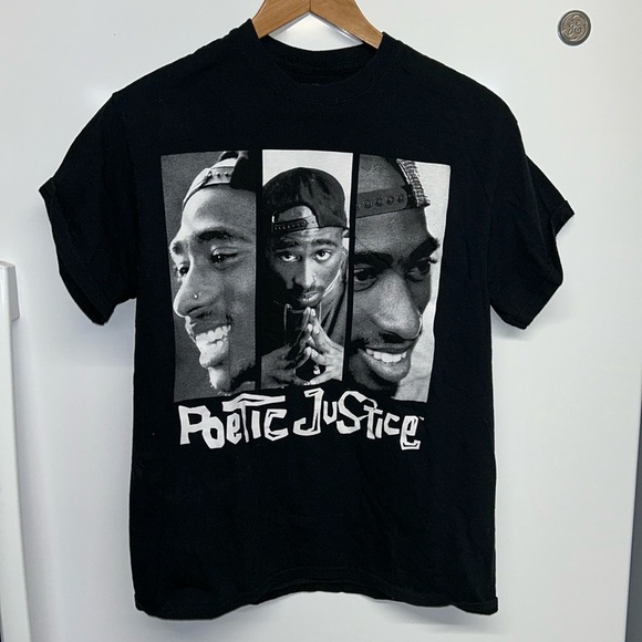 Poetic Justice Other - Poetic Justice Tupac Black Short Sleeve T-shirt- Medium